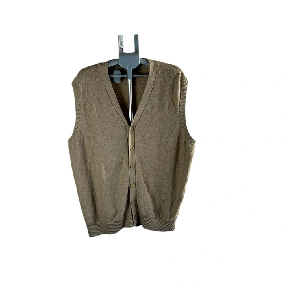 Shaquille O’Neal XLG Diamond Textured Mens V-Neck Big and tall Sweater Vest